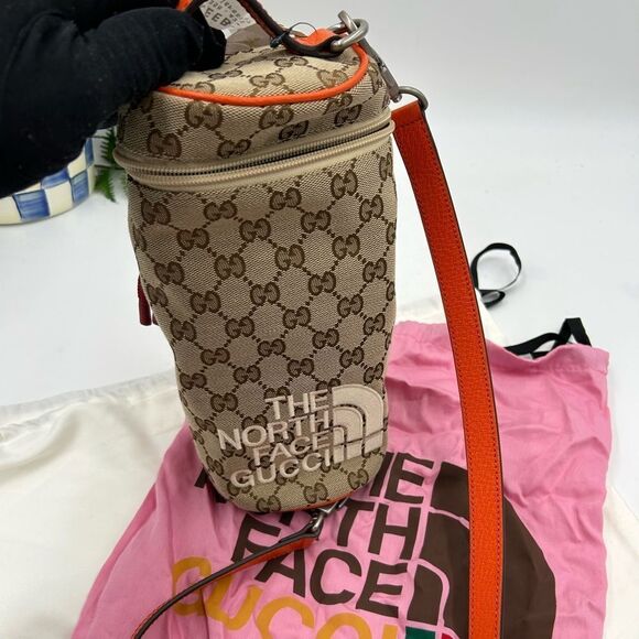 Unisex Gucci, X Northface, GG monogram canvas, shoulder bag made in Italy - Picture 1 of 12